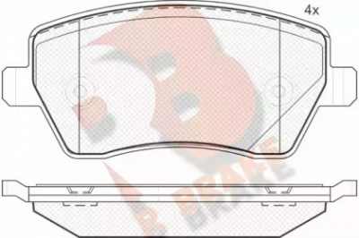R BRAKE rb1534 -  Комплект тормозных колодок, дисковый тормоз
